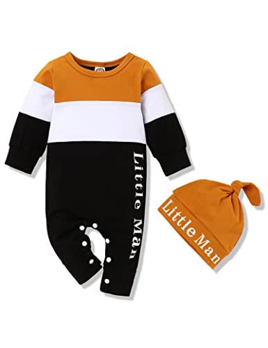 Image of RCPATERN Newborn Baby Boy Clothes Little Brother Romper Jumpsuits 3Pcs Clothing Set Cute Infant Outfit