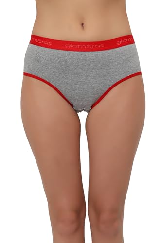 Image of GLAMORAS Women Cotton High Waist Full Coverage Broad Band Tummy Tucker Tummy Control Panty, Size L-3XL, Pack of 2 Panties