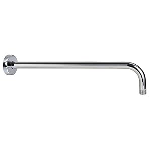Chrome : Purelux Extra Long Stainless Steel 16 Inch Replacement Shower Arm with Flange, Chrome finish