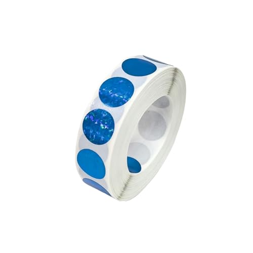 Autocollants ronds vierges holographiques bleu pour masquer facilement un code secret de carte