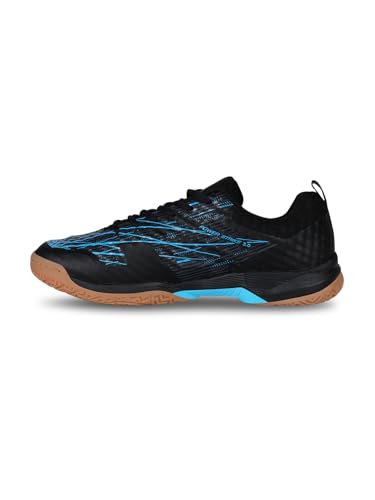 Image of Nivia Powerstrike 3.0 Badminton Shoes for Men | Ultimate Pickleball, Padel, and Court Footwear | Badminton Sports Shoes | Best Non Marking Shoes | (Black /Blue /Peach)