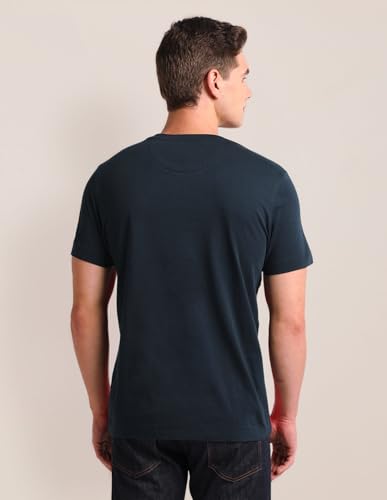 Image of U.S. Polo ASSN. Knitted Slim Fit Cotton T-Shirts for Men - Breathable & Comfortable, Half Sleeves Mens Casual T Shirts
