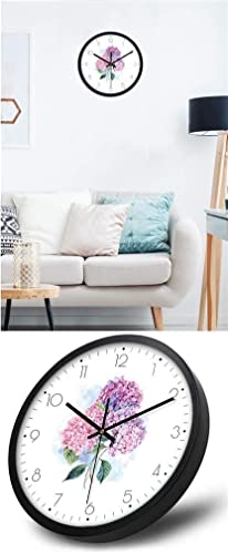 Horloge murale en métal avec couverture en verre lisible et précise