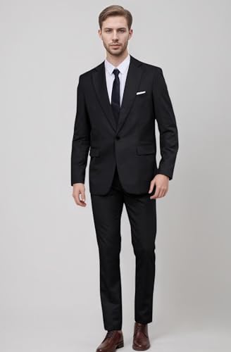 Men's Suits Regular Fit Formal Suits for Men Casual Tuxedo for Men Wedding Business Prom Mens 2 Piece Suit Set3
