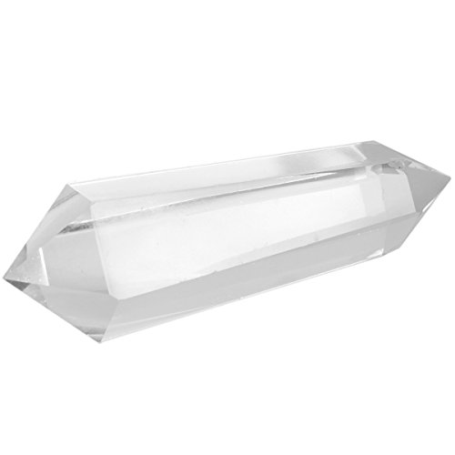 Rockcloud Rock Quartz Healing Crystal Double Terminated Point Faceted Prism Reiki Stone Figurine