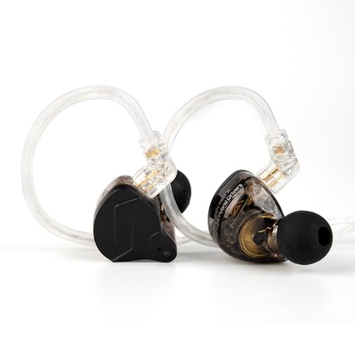 KZ ZSN PRO X Gaming Earbuds in Ear Monitor Headphones, High Fidelity IEMS Earphones, Hybrid Dual Driver Wired Earbuds with 1BA 1DD Detachable Tangle-Free Cable for Computer Tablet (Black, without Mic)