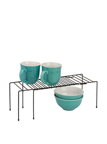 Honey-Can-Do KCH-04370 Adjustable Coated Steel Wire Shelf, 5.9 by 14.8-26 by 6-Inch,Black