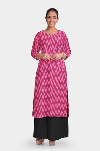 Image of Chalostore Cotton Pochampally ikat unstitched blouse, Kurthi, long frock fabric material for women (1 meter, 2 meters & 3 meters)