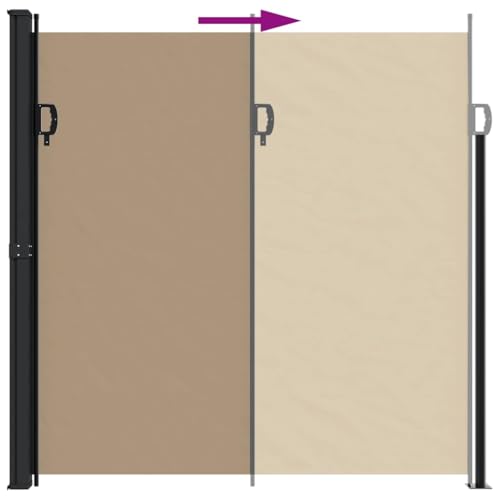 Store latéral extérieur 200x500 cm coupe-vent imperméable pour balcon - 5