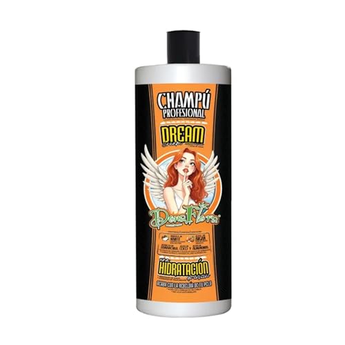 Dona Flora - Champú Dream Cream - 1000ml - Hidratación Profunda y Suavidad Extrema - Cabello Suave, Brillante y Fácil de Peinar