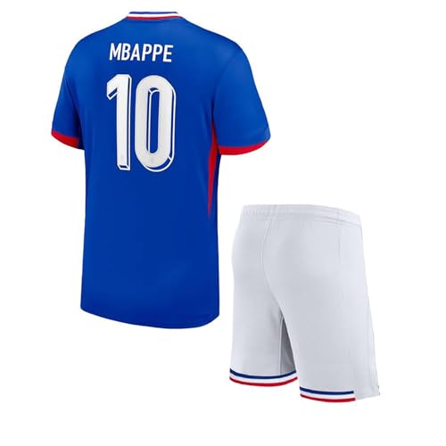 Image of Mbappe 9 Sports Football Team Jersey Boys Tshirt with Printed Shorts 2024 for Men & Kids & Boys (Kid's, Boy's& Men)