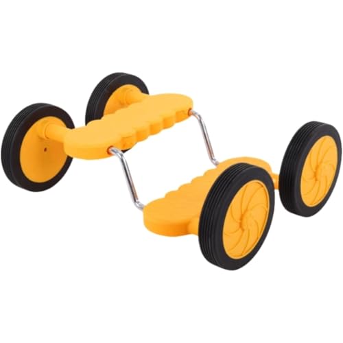 バランスボード 子供用スクーター 立ち乗りタイプ 平衡感覚トレーニング 室内外遊び 運動玩具 幼稚園 体育教材 誕生日プレゼント 3歳以上適用 レッド (アームレストなし,イエロー)