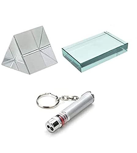 VITSZEE Premium Prism, Glass Slab and Laser light combo for Light Refraction & Spectrum Study | Optical Glass | Ideal for Photography, Physics Experiments, & Classroom Learning, Multipurpose uses-image-28