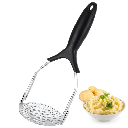 Kartoffelstampfer Aus Edelstahl – Manuelle Küchenhelfer Aus Edelstahl, Lebensmittelstampfer, Bohnenzerkleinerer, Werkzeug Für, Avocado, Bohnen, Kürbis, Karotten,...