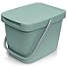 Eimer günstig Kaufen-YourCasa® Biomülleimer Küche - 6L Komposteimer für alltäglichen Biomüll Behälter - Mit Deckel und Wandaufhängung - klein - Bio Eimer Mülleimer Müll (Mint)