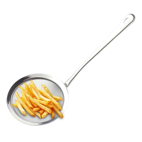 Colador de malla fina – Tamiz de cocina multiusos con asa, colador de alimentos de acero inoxidable para arroz, té, pasta, quinua, harina de café, eliminación de pulpa de huevo, herramienta de