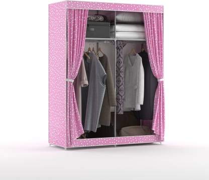 Multi-Purpose Clothes Storage Wardrobe with Portable Shelves & Printed Design/Multi-Purpose Space Organizer for Bedroom
