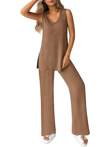Ekouaer Women's 2 Piece Lounge Set 2025 Summer...