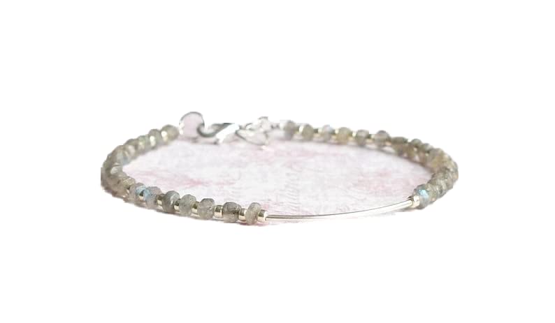 Bracelet en labradorite 3mm à porter au quotidien seul ou en stacking tendance