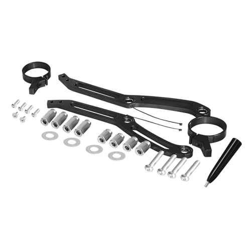 TCT-MOTORPARTS Motorcycle Remote Reservoir Shocks Bracket Mount Clamps Fit for Harley Touring Road King Street Glide Electra Glide 2014-2023 - Thumbnail 3