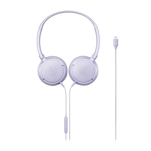 Image of Audio-Technica ATH-S120C-LV USB-C Headphones, Violet