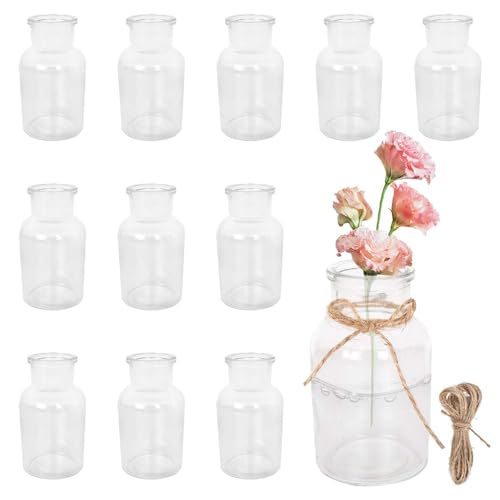Ampia decorazione: il mini set di vasi può essere utilizzato come portacandele, vaso e elemento di base per decorazioni a tema e stagionale. Perfetto come decorazione da tavolo per matrimoni, compleanni e altre celebrazioni, design retrò unico, attirando l'attenzione. Ti regaliamo momenti di felicità e bellezza.