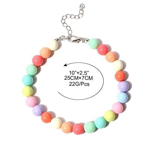 Necklace For For Small Dog Multi Color Beads Strand Pet Jewelry #TOP2