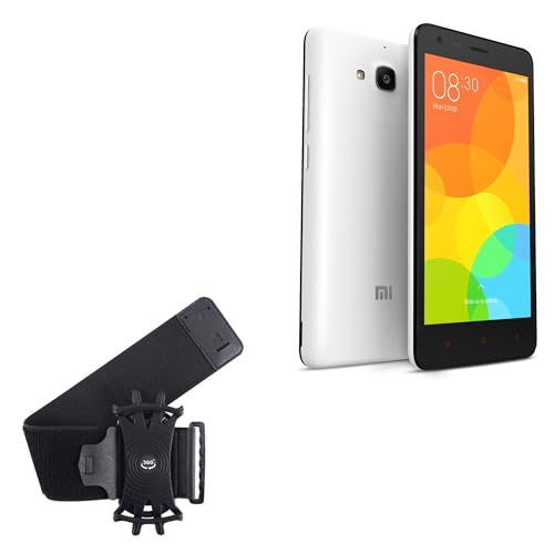 BoxWave Holster Compatible with Xiaomi Redmi 2 - ActiveStretch Sport Armband, Adjustable Armband for Workout and Running - Jet Black