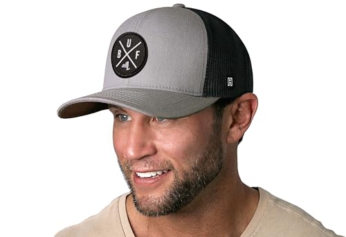 Image of HAKA State City Trucker Hat for Men & Women, Adjustable Baseball Hat, Mesh Snapback, Sturdy Outdoor Black Golf Hat