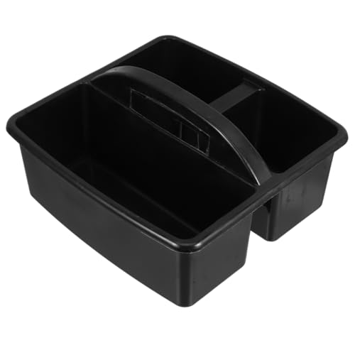 Image of SEWACC Classroom Craft Storage Caddy with Handle Portable 3 Compartments Organizer for Kids Art Supplies School and Office Use 9.25X8.85X3.54In