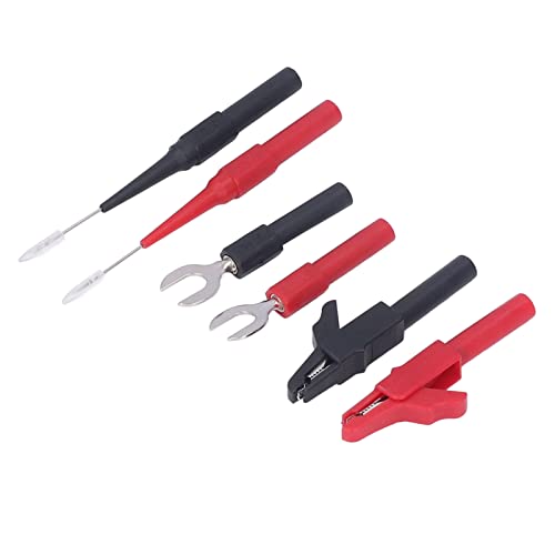 Image of Multimeter Test Leads Kit, Brass PVC PA Clip Test Clip Probe Banana Plug Testing Cable