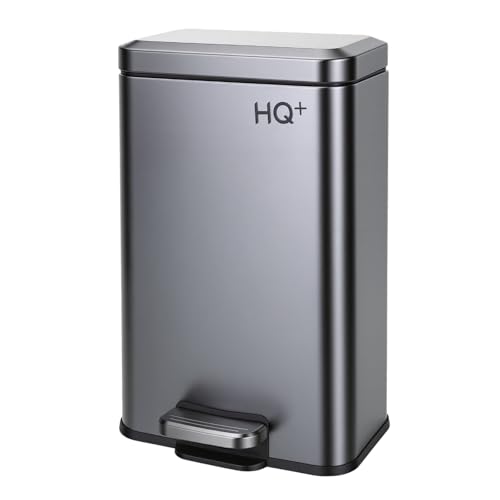 Caneca de basura con tapa y pedal HQ+ 2.4 galones