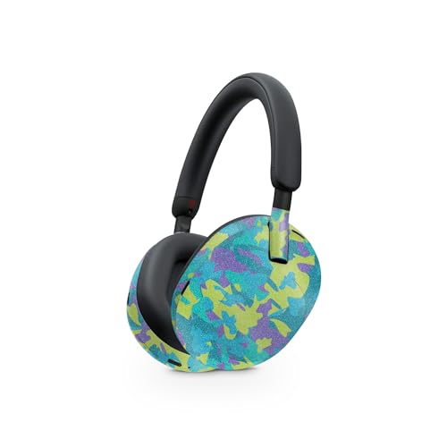Image of MightySkins Glossy Glitter Skin Compatible with Sony WH-1000XM5 Headphones - Summer Camouflage | Protective, Durable High-Gloss Glitter Finish | Easy to Apply