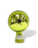 Rosenkugel Gartenkugel 9 cm aus Glas Venezia Mini Limonengrün, verspiegelt