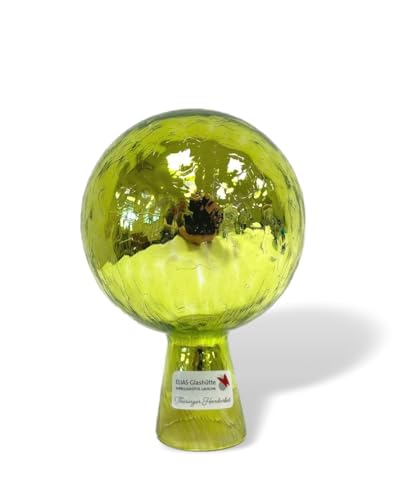 Rosenkugel Gartenkugel 9 cm aus Glas Venezia Mini Limonengrün, verspiegelt