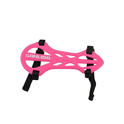Zshjg Archery Arm Guard Youth 2-Strap Arm Protector Rubber Children Arm Guard Forearm Safe Protective Gears For Shooting Hunting Practice (Pink) #TOP1
