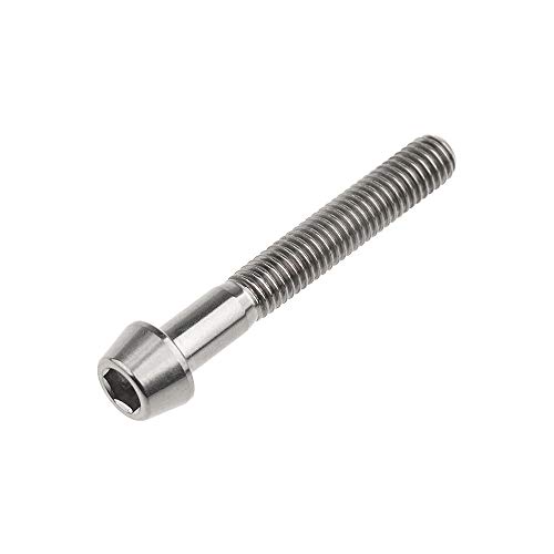 Image of Titanium Ti Bolt M5x9 16 18 20 25 30 35 40 45 50 55 60mm Tapered Head Screws Pack of 4 (M5x35mm, Normal Titanium)