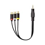 エレコム AVケーブル ステレオミニプラグ(ストレート 4極) - RCAピンプラグ変換 0.15ｍ ブラック DH-MWRYF015BK