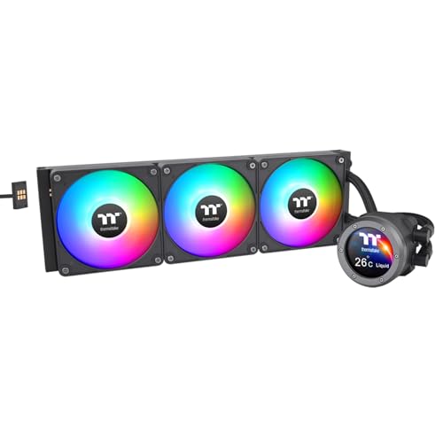 Image of Thermaltake TH420 V2 Ultra EX ARGB AIO CPU Cooler /Water Block 2.1 inch LCD /Fan 140 * 3 /Magnetic Quick Connection /MB ARGB Sync Control /LCD Software Control /CL-W417-PL14SW-A