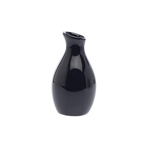 American Metalcraft BVJGB5 Ceramic Jug Bud Vase, Black Cover