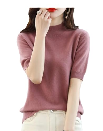 Encuentra reviews de Pasto coreano los diez mejores. 25 playera de punto para mujer, estilo coreano, de primavera y verano, con medio cuello, casual, holgada, media manga, rojo, (Red bean paste), M