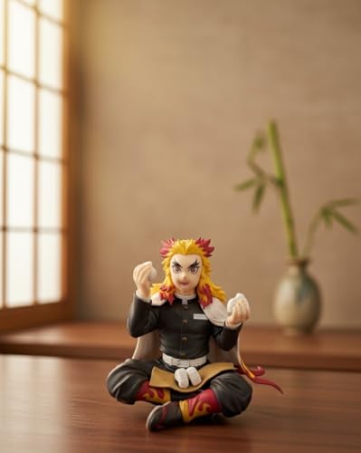 Image of Awestuffs Action Figure Limited Edition for Car Dashboard, Decoration, Cake, Office Desk & Study Table Kyo-juro Sitting D Slayer