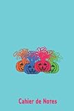  Citrouille Verte citrouille orange citrouille blue citrouille rose Cahier de Notes halloween: Carnet de notes à larges lignes Parfait pour des idées ... ligné pour enfants, étudiants et adultes