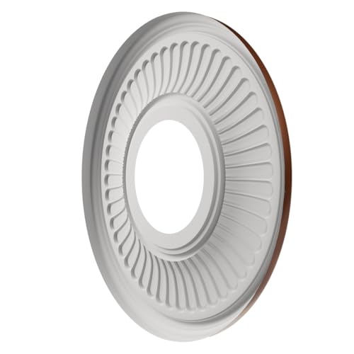 Image of Ekena Millwork 10 inchOD x 3 1 /2 inchID x 3 /4 inchP Berkshire Thermoformed PVC Ceiling Medallion (Fits Canopies up to 4 1 /2 inch), Bright Coat Dark Bronze