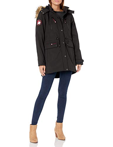 Canada Weather Gear LADIES Soft Woven Jacket, 01A BLACK, XL