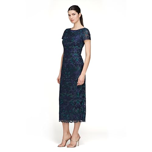 JS Collections Women's Fallon Tea Length Cocktail3