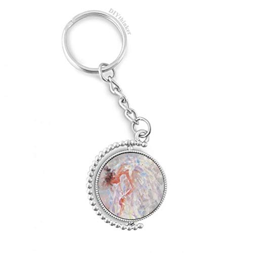 Llavero giratorio de ballet pintura chica regalo original anillo pilgrim