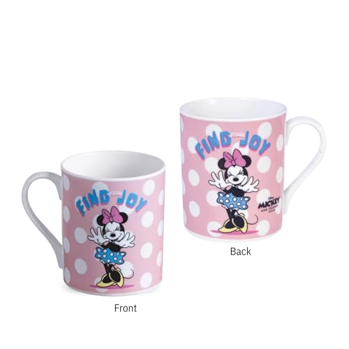 Image of Clay Craft - Official Disney Mugs : Polka Dot Minnie Print, Fine Ceramic Coffee Mug, 360 Ml |Cartoon Character Gift Mug for Kids & Adults | Microwave & Dishwasher Safe