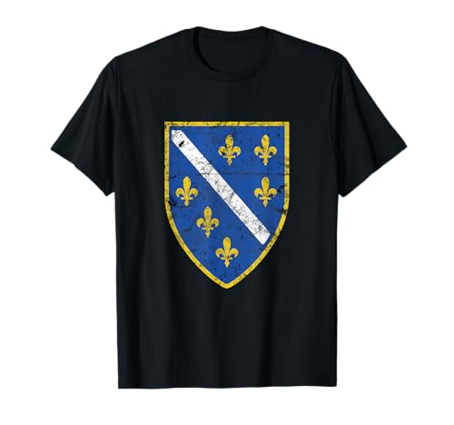 Bosnien Wappen Grunge Flagge Bosnia Geschenk T-Shirt