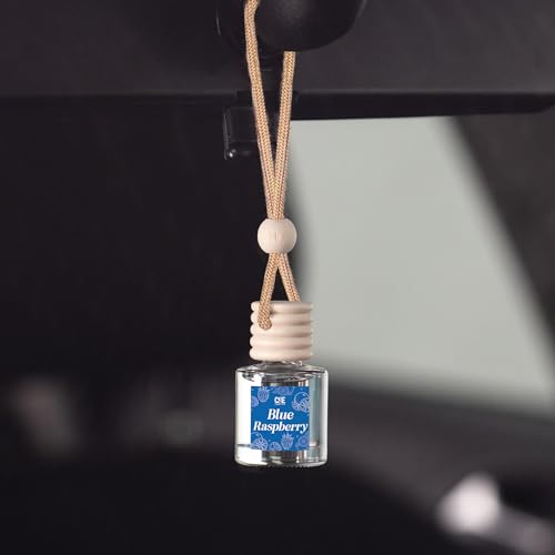 Image of CANDECraftCo Car Air Hanging Fragrance Oil, Car Auto Freshener for Essential Oils, Scents Fragrance Aromatherapy Automobile Diffuser, Long Lasting (Blue Raspberry)
